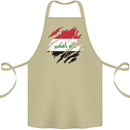 Torn Iraq Flag Iraqi Day Football Cotton Apron 100% Organic Khaki