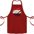 Torn Iraq Flag Iraqi Day Football Cotton Apron 100% Organic Maroon