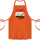 Torn Iraq Flag Iraqi Day Football Cotton Apron 100% Organic Orange