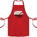 Torn Iraq Flag Iraqi Day Football Cotton Apron 100% Organic Red