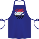 Torn Iraq Flag Iraqi Day Football Cotton Apron 100% Organic Royal Blue