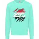 Torn Iraq Flag Iraqi Day Football Kids Sweatshirt Jumper Peppermint
