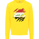 Torn Iraq Flag Iraqi Day Football Kids Sweatshirt Jumper Yellow