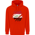 Torn Iraq Flag Iraqi Day Football Mens 80% Cotton Hoodie Bright Red