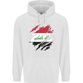 Torn Iraq Flag Iraqi Day Football Mens 80% Cotton Hoodie White