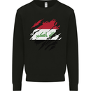 Torn Iraq Flag Iraqi Day Football Mens Sweatshirt Jumper Black