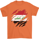 Torn Iraq Flag Iraqi Day Football Mens T-Shirt 100% Cotton Orange