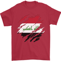 Torn Iraq Flag Iraqi Day Football Mens T-Shirt 100% Cotton Red