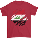 Torn Iraq Flag Iraqi Day Football Mens T-Shirt 100% Cotton Red
