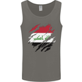 Torn Iraq Flag Iraqi Day Football Mens Vest Tank Top Charcoal