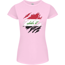Torn Iraq Flag Iraqi Day Football Womens Petite Cut T-Shirt Light Pink