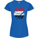 Torn Iraq Flag Iraqi Day Football Womens Petite Cut T-Shirt Royal Blue