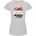 Torn Iraq Flag Iraqi Day Football Womens Petite Cut T-Shirt Sports Grey