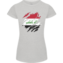 Torn Iraq Flag Iraqi Day Football Womens Petite Cut T-Shirt Sports Grey
