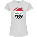 Torn Iraq Flag Iraqi Day Football Womens Petite Cut T-Shirt White