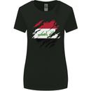 Torn Iraq Flag Iraqi Day Football Womens Wider Cut T-Shirt Black