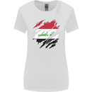 Torn Iraq Flag Iraqi Day Football Womens Wider Cut T-Shirt White