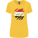 Torn Iraq Flag Iraqi Day Football Womens Wider Cut T-Shirt Yellow