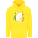 Torn Ireland Flag Irish St Patricks Day Football Childrens Kids Hoodie Yellow