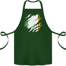 Torn Ireland Flag Irish St Patricks Day Football Cotton Apron 100% Organic Forest Green