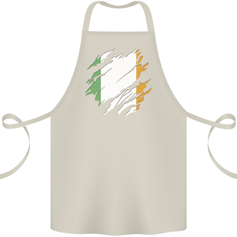 Torn Ireland Flag Irish St Patricks Day Football Cotton Apron 100% Organic Natural