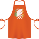 Torn Ireland Flag Irish St Patricks Day Football Cotton Apron 100% Organic Orange