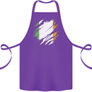 Torn Ireland Flag Irish St Patricks Day Football Cotton Apron 100% Organic Purple
