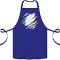 Torn Ireland Flag Irish St Patricks Day Football Cotton Apron 100% Organic Royal Blue