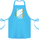 Torn Ireland Flag Irish St Patricks Day Football Cotton Apron 100% Organic Turquoise