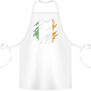 Torn Ireland Flag Irish St Patricks Day Football Cotton Apron 100% Organic White