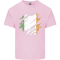 Torn Ireland Flag Irish St Patricks Day Football Mens Cotton T-Shirt Tee Top Light Pink