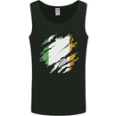 Torn Ireland Flag Irish St Patricks Day Football Mens Vest Tank Top Black