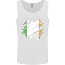Torn Ireland Flag Irish St Patricks Day Football Mens Vest Tank Top White