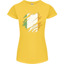 Torn Ireland Flag Irish St Patricks Day Football Womens Petite Cut T-Shirt Yellow