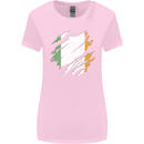 Torn Ireland Flag Irish St Patricks Day Football Womens Wider Cut T-Shirt Light Pink