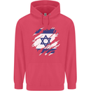 Torn Israel Flag Israeli Day Football Childrens Kids Hoodie Heliconia