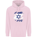 Torn Israel Flag Israeli Day Football Childrens Kids Hoodie Light Pink