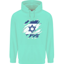 Torn Israel Flag Israeli Day Football Childrens Kids Hoodie Peppermint