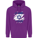 Torn Israel Flag Israeli Day Football Childrens Kids Hoodie Purple