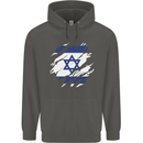 Torn Israel Flag Israeli Day Football Childrens Kids Hoodie Storm Grey
