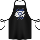 Torn Israel Flag Israeli Day Football Cotton Apron 100% Organic Black