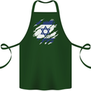 Torn Israel Flag Israeli Day Football Cotton Apron 100% Organic Forest Green