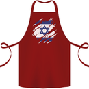 Torn Israel Flag Israeli Day Football Cotton Apron 100% Organic Maroon