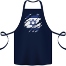 Torn Israel Flag Israeli Day Football Cotton Apron 100% Organic Navy Blue