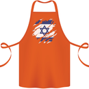 Torn Israel Flag Israeli Day Football Cotton Apron 100% Organic Orange