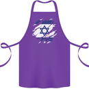 Torn Israel Flag Israeli Day Football Cotton Apron 100% Organic Purple