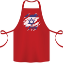 Torn Israel Flag Israeli Day Football Cotton Apron 100% Organic Red