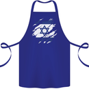 Torn Israel Flag Israeli Day Football Cotton Apron 100% Organic Royal Blue