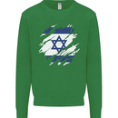 Torn Israel Flag Israeli Day Football Kids Sweatshirt Jumper Irish Green