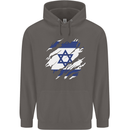 Torn Israel Flag Israeli Day Football Mens 80% Cotton Hoodie Charcoal